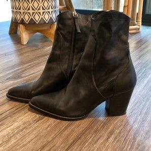 Leather ankle boots